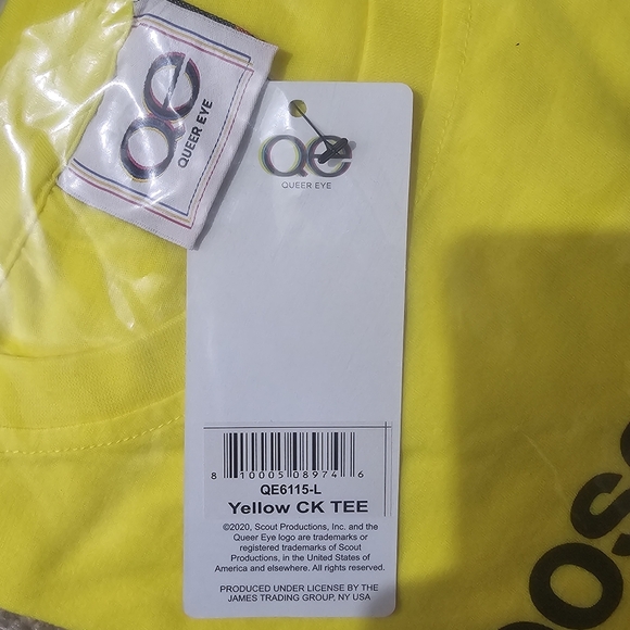Queer Eye 'Choose Kindness' Lemon Yellow Cotton T-shirt Unisex, Mens, Womens LG - Picture 3 of 4